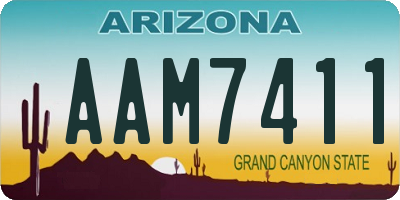 AZ license plate AAM7411