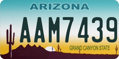 AZ license plate AAM7439