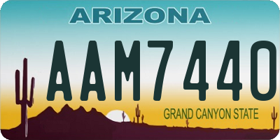 AZ license plate AAM7440