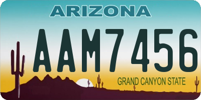 AZ license plate AAM7456