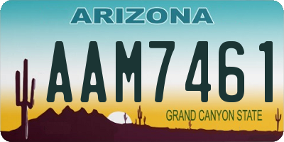 AZ license plate AAM7461
