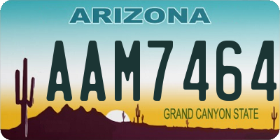 AZ license plate AAM7464