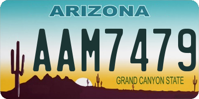 AZ license plate AAM7479