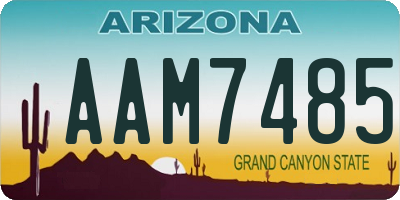 AZ license plate AAM7485