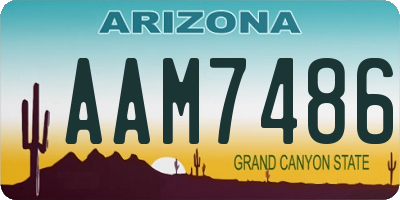 AZ license plate AAM7486