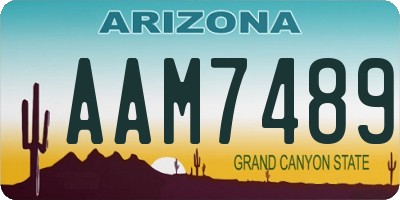 AZ license plate AAM7489