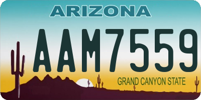 AZ license plate AAM7559