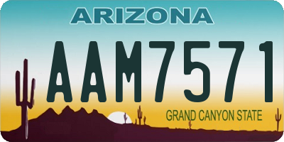 AZ license plate AAM7571