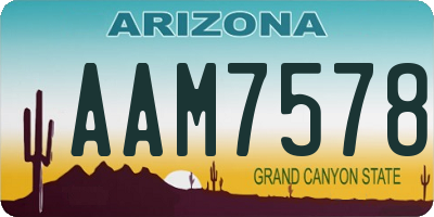 AZ license plate AAM7578