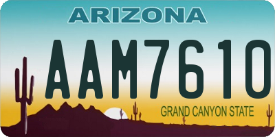 AZ license plate AAM7610
