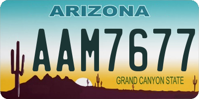 AZ license plate AAM7677