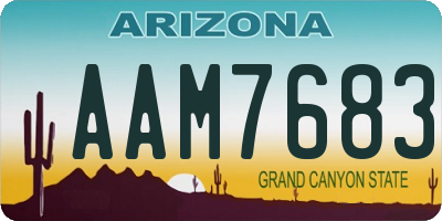AZ license plate AAM7683