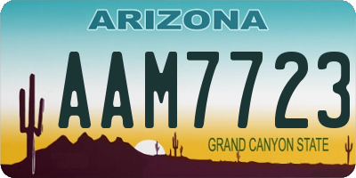 AZ license plate AAM7723