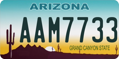 AZ license plate AAM7733