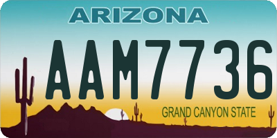 AZ license plate AAM7736