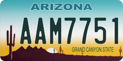 AZ license plate AAM7751