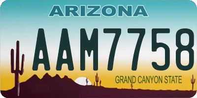 AZ license plate AAM7758