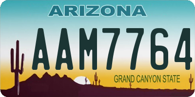 AZ license plate AAM7764