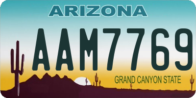 AZ license plate AAM7769