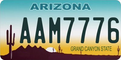 AZ license plate AAM7776