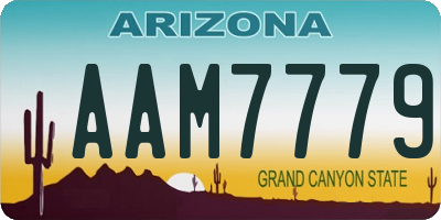 AZ license plate AAM7779
