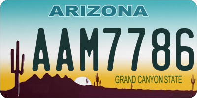 AZ license plate AAM7786