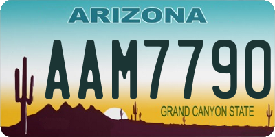 AZ license plate AAM7790