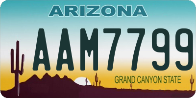 AZ license plate AAM7799