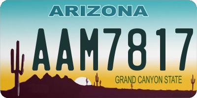 AZ license plate AAM7817