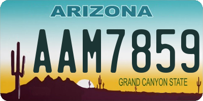 AZ license plate AAM7859