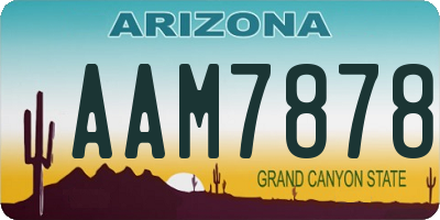 AZ license plate AAM7878