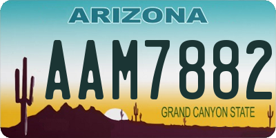 AZ license plate AAM7882