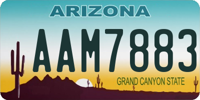 AZ license plate AAM7883