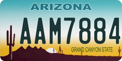 AZ license plate AAM7884