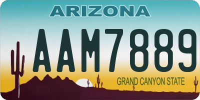 AZ license plate AAM7889