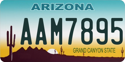 AZ license plate AAM7895