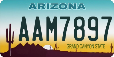 AZ license plate AAM7897