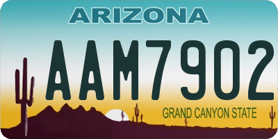 AZ license plate AAM7902