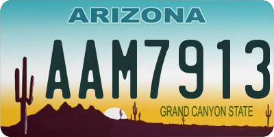 AZ license plate AAM7913