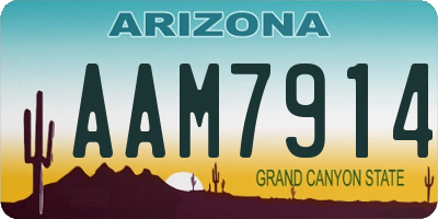 AZ license plate AAM7914