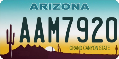 AZ license plate AAM7920