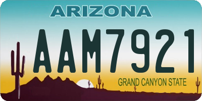 AZ license plate AAM7921