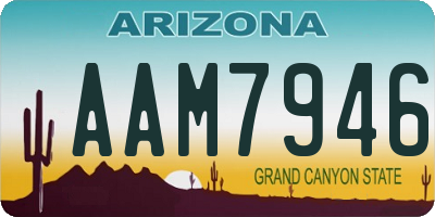 AZ license plate AAM7946
