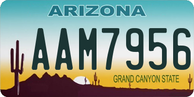 AZ license plate AAM7956