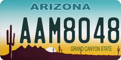 AZ license plate AAM8048