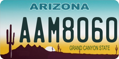 AZ license plate AAM8060