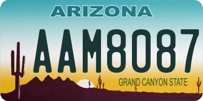 AZ license plate AAM8087