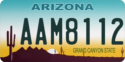 AZ license plate AAM8112