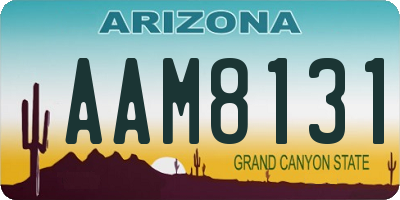 AZ license plate AAM8131