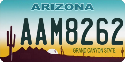 AZ license plate AAM8262